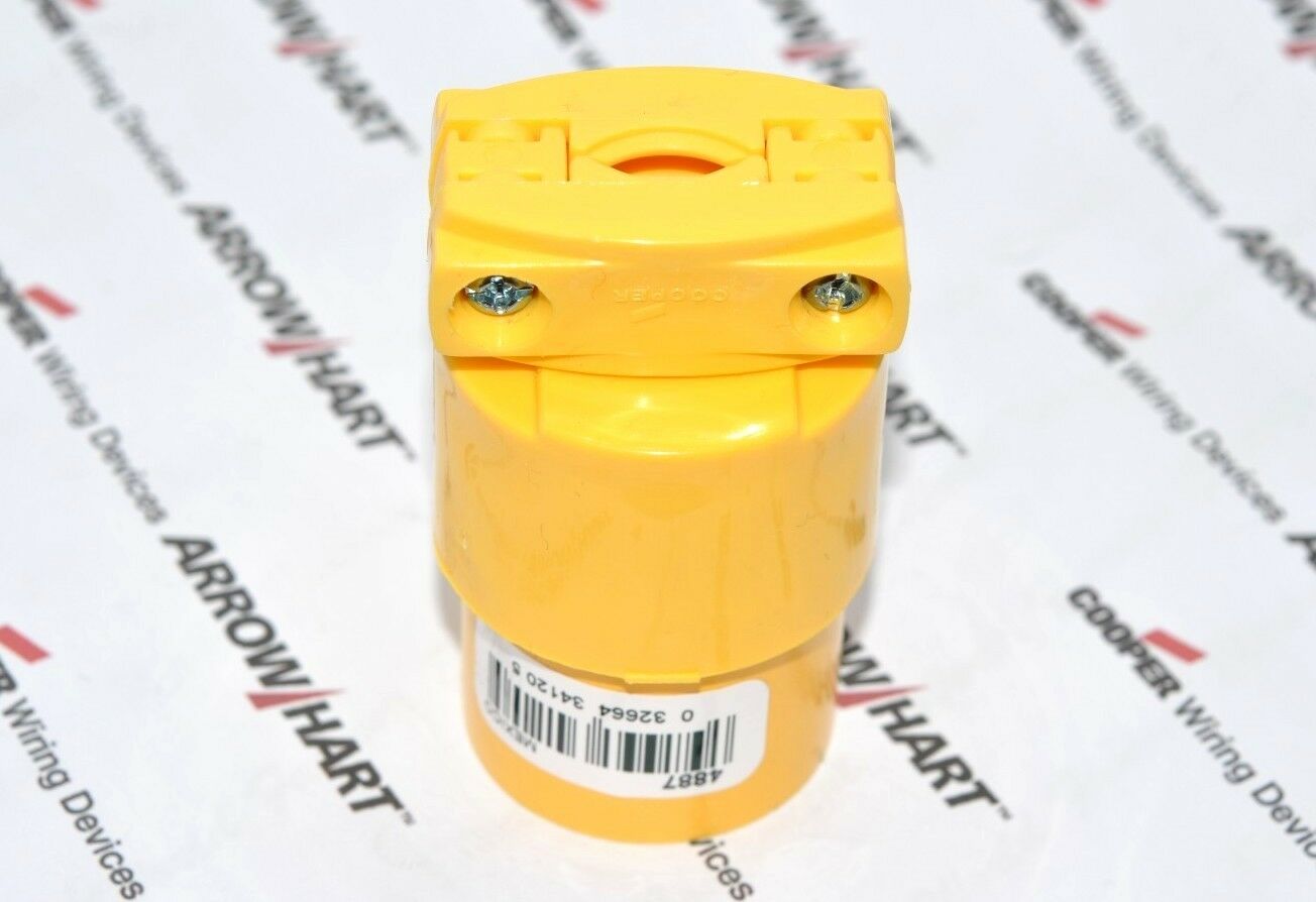 1pcs-COOPER 4887 15A 125V Commercial Grade Thermoplastic Vinyl Connector