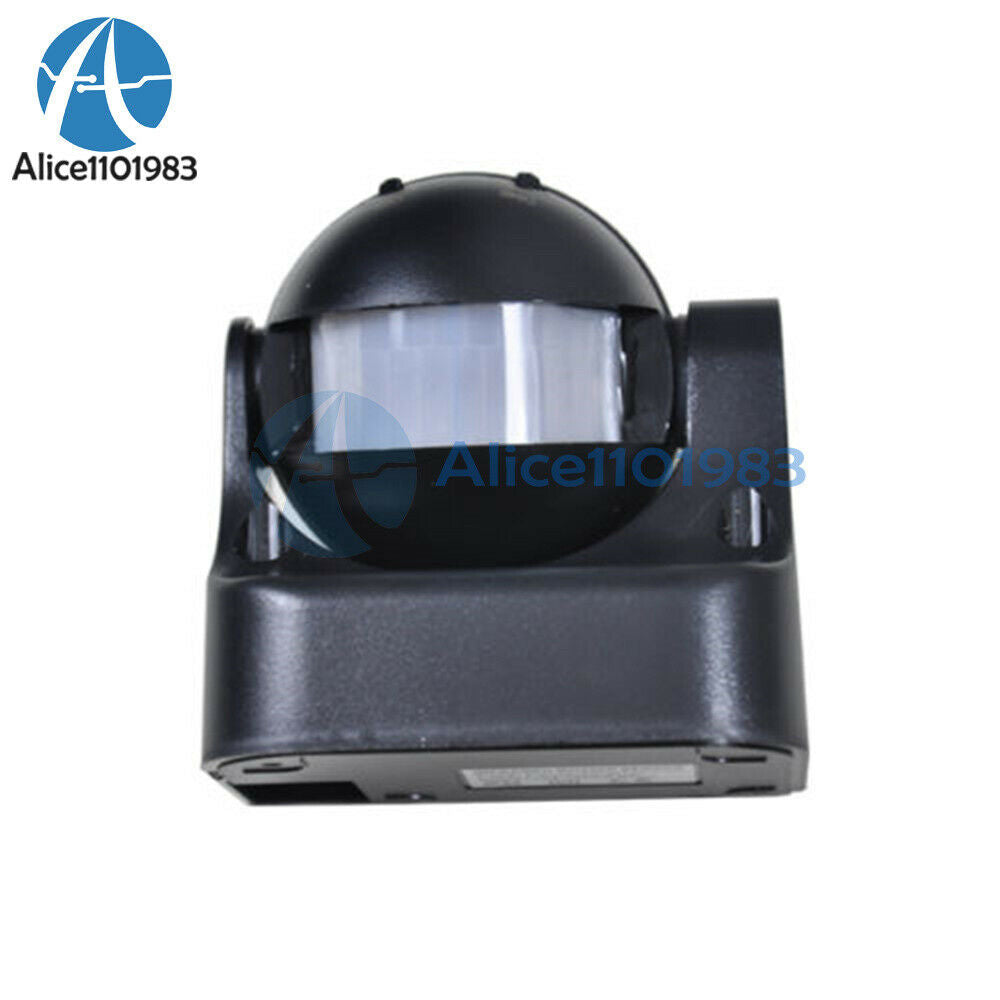 Black Outdoor 180 Degree PIR Motion Movement Security Sensor Detector Switch 12M