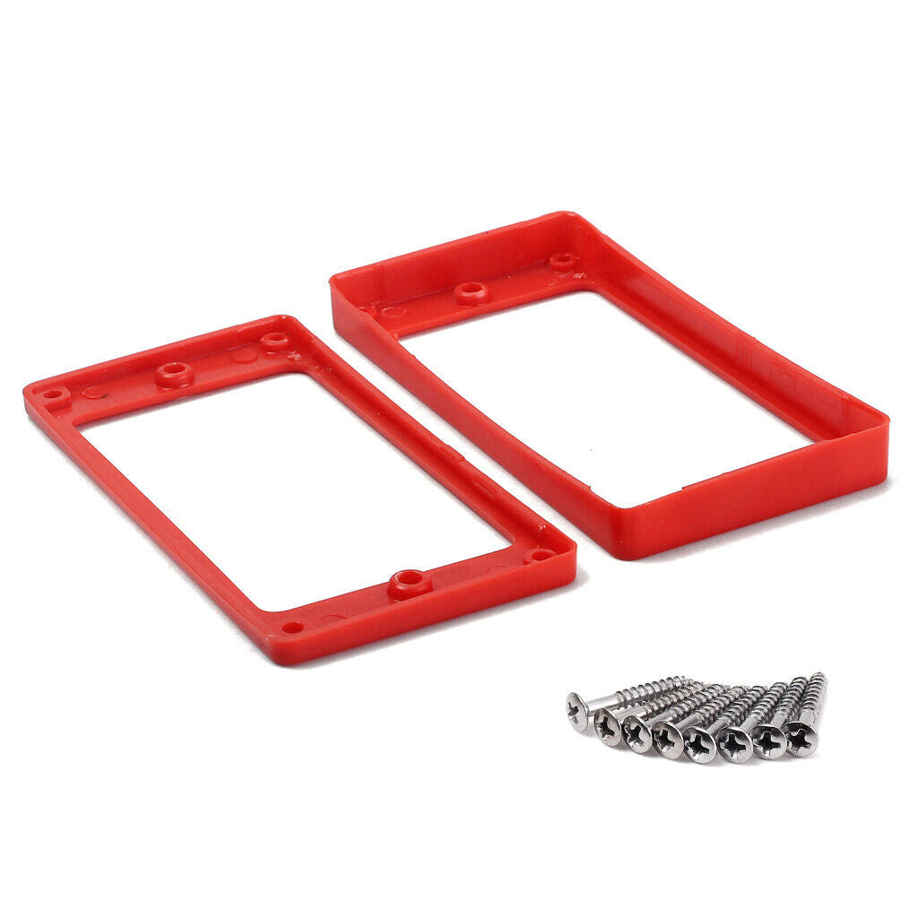 3x Red Plastic Pickup Mounting  for LP SG Guitar Part W/ Screw 91 X 45 Mm