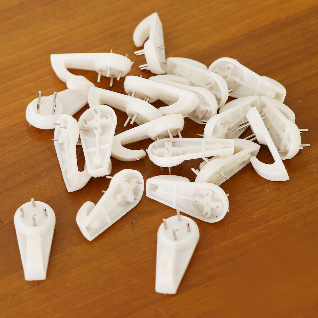 40Pcs M L Hardwall Picture Frame Mirror Clock Hanger Hanging Hooks Fastener