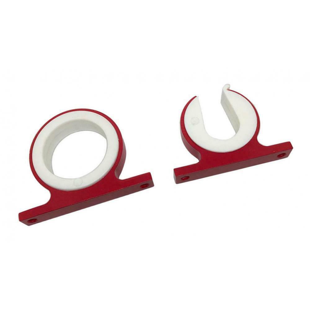 2 Packs Red Alloy Fishing Rod Rack Bracket Organizer For Boat Kayak Yacht