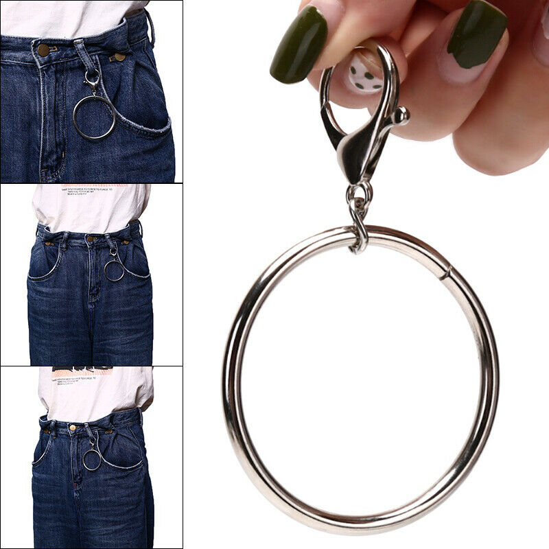 1pc Street Big Ring Key Chain Rock Punk Trousers Hipster Pant HipHop AccessoBDA