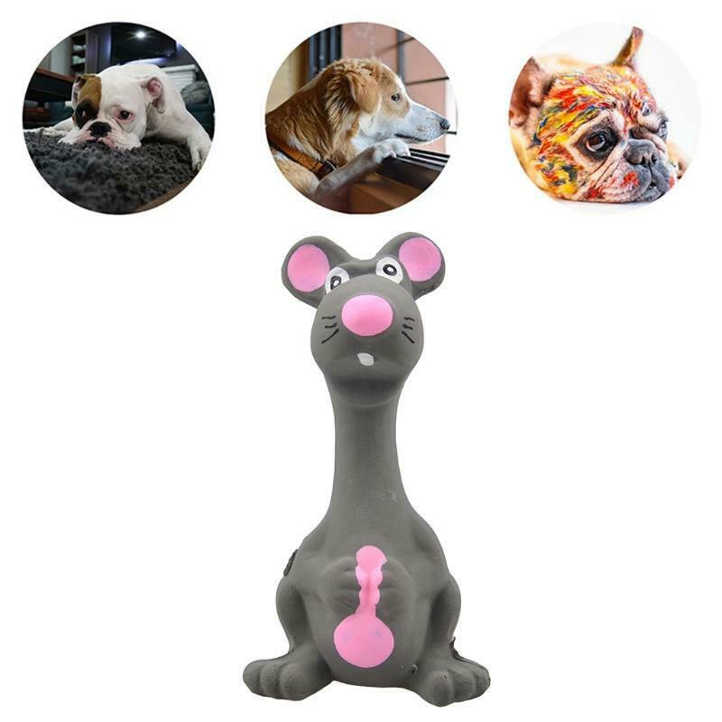 Interactive Fetch Play Latex Rubbe Mouse Shape Dog Toys with Squeaking Sound