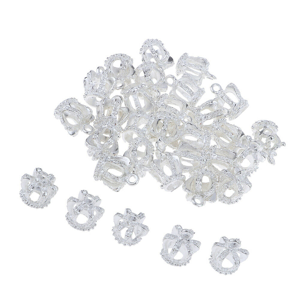 Pack of 90 Charms Crown Design Pendants Necklace Earrings Jewelry Finding
