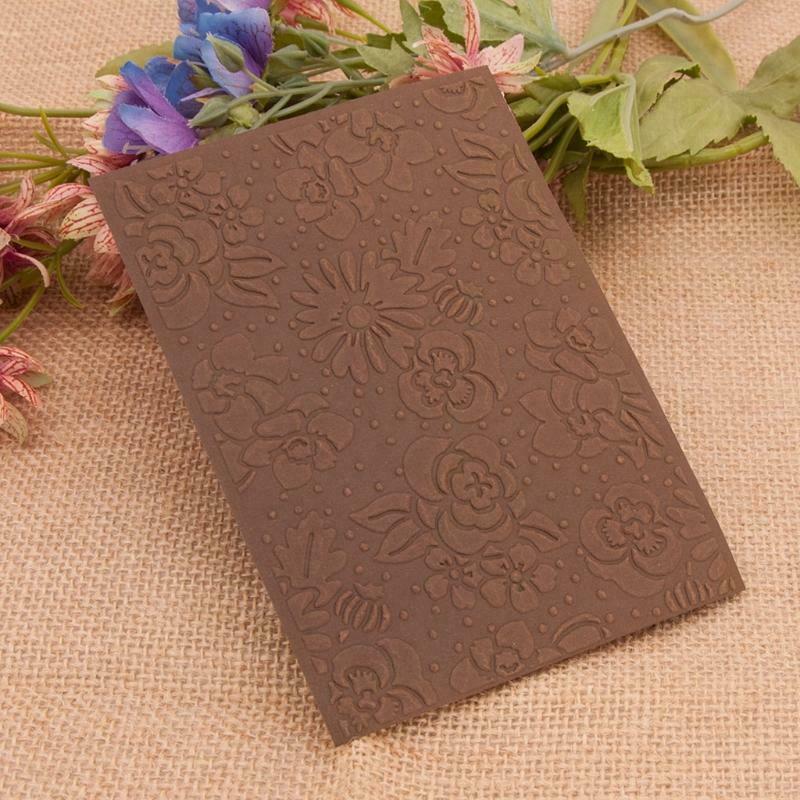 Plastic Embossing Folder DIY Embossed Crafts Making Flower Pattern Background