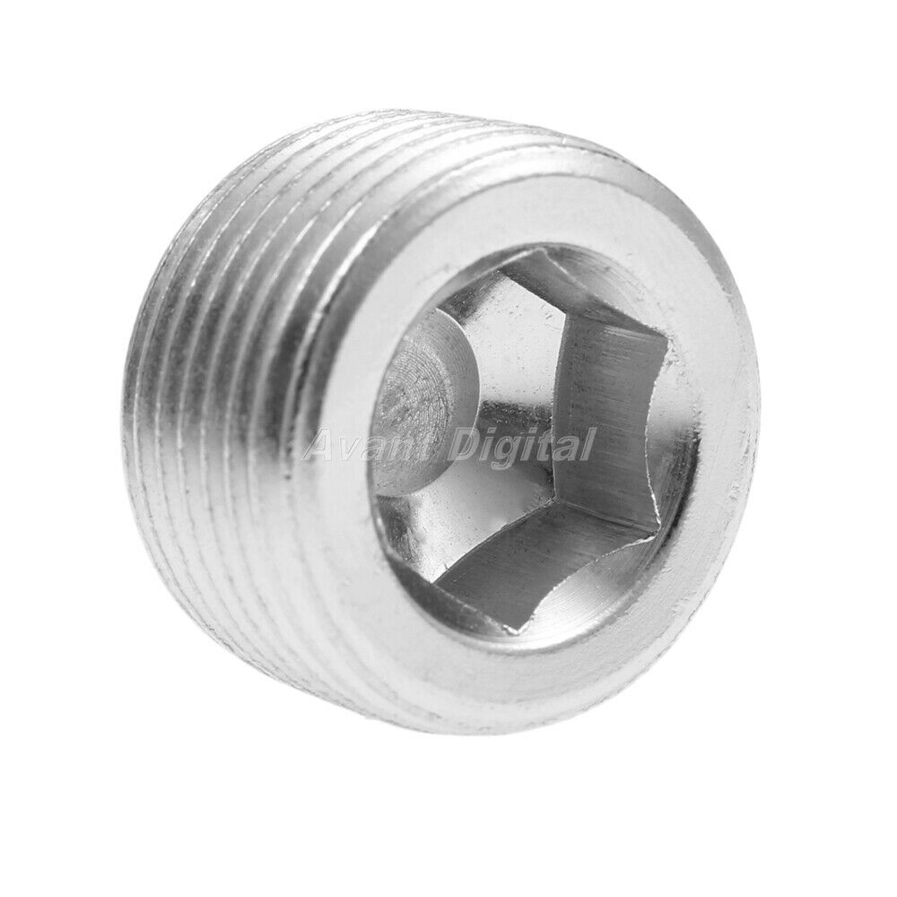 10Pcs 1/8" NPT Male Countersunk Iron Internal Hexagonal Thread Socket Pipe Plug
