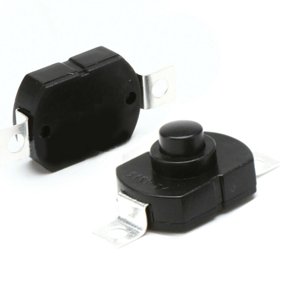 10Pcs/Lot DC250V 1.5A Black On Off Mini Push Button Switch for Electric Torch