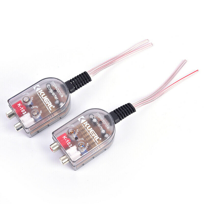 12V Car Stero Radio Speaker High To Low RCA Audio Impedance Converter con.l8