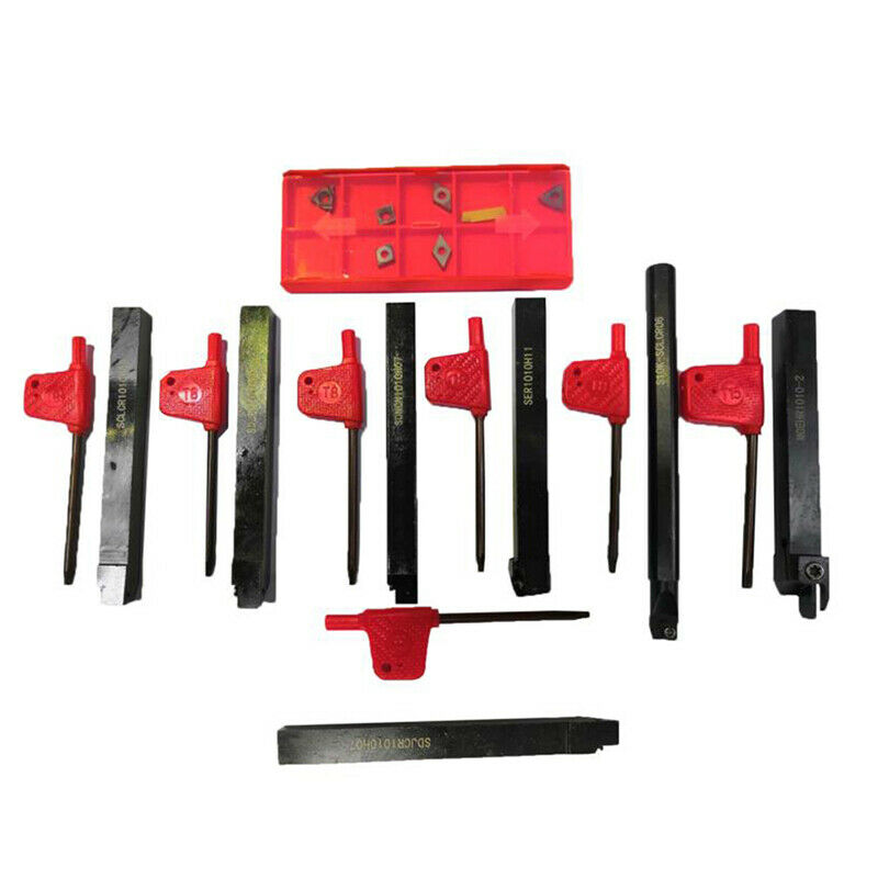 21PCS Solid Carbide Inserts Holder Boring Bar For Lathe Turning Tools S4O9B SJ