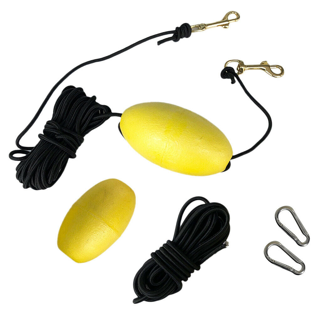 8 Pieces / 2 Set Kayak Drift Anchor Tow Rope Throw Line Hook Bolt Snap Clip