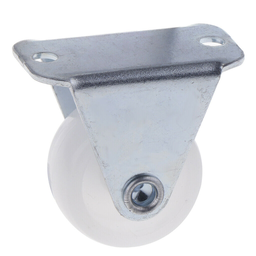 1 Inch White Fixed Plate Caster Wheel 10kg 22lbs