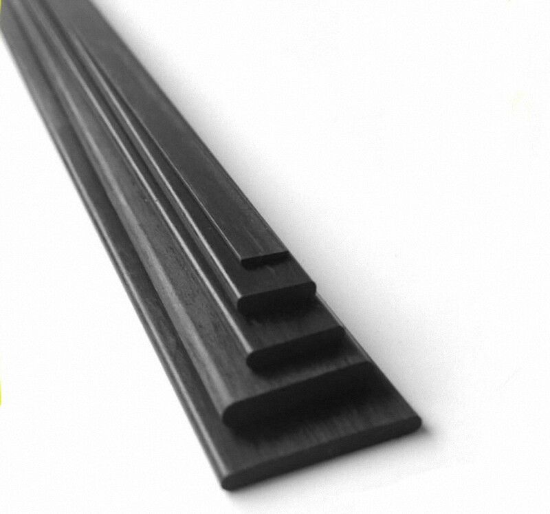 3pcs Thickness 3mm Carbon Fiber Strip Flat Bar Width 20mm Length 1000mm