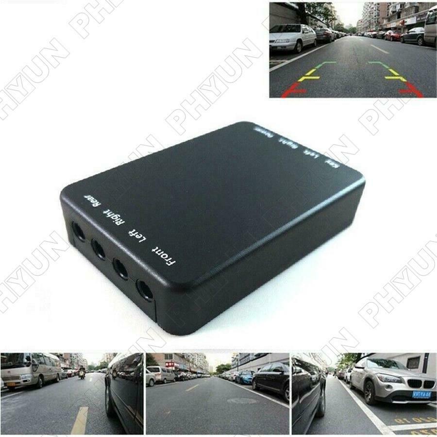 Car Parking Panoramic View 4 Way Camera DVR Video Switch Control Host Box System
