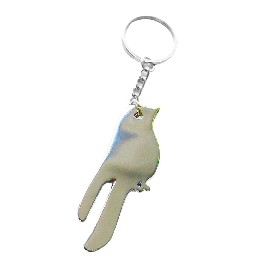 Hanging Car Pendant Metal Key Shining Birds Shaped Keychain for Girls