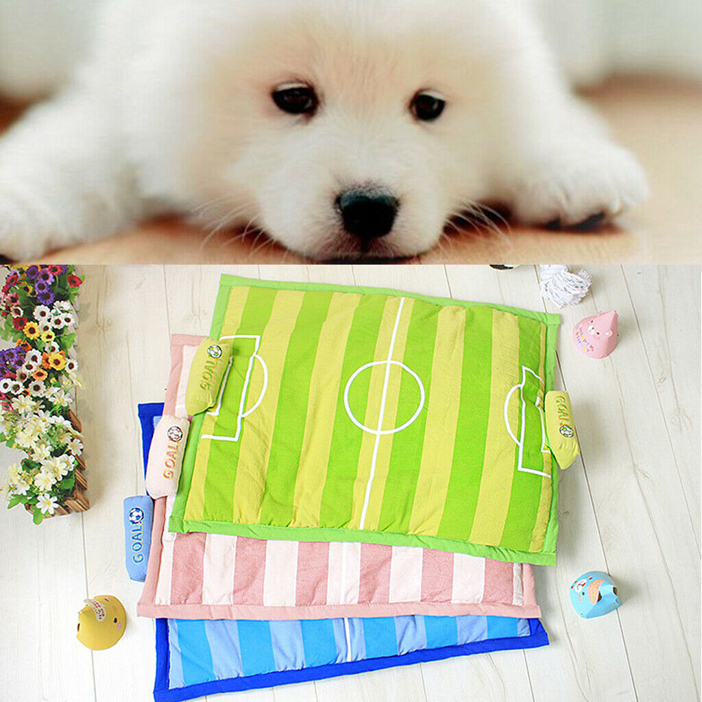 Pet Dog Cat Mat Kennel Puppy Soccer Football Game Pad Bed Cushion Green S