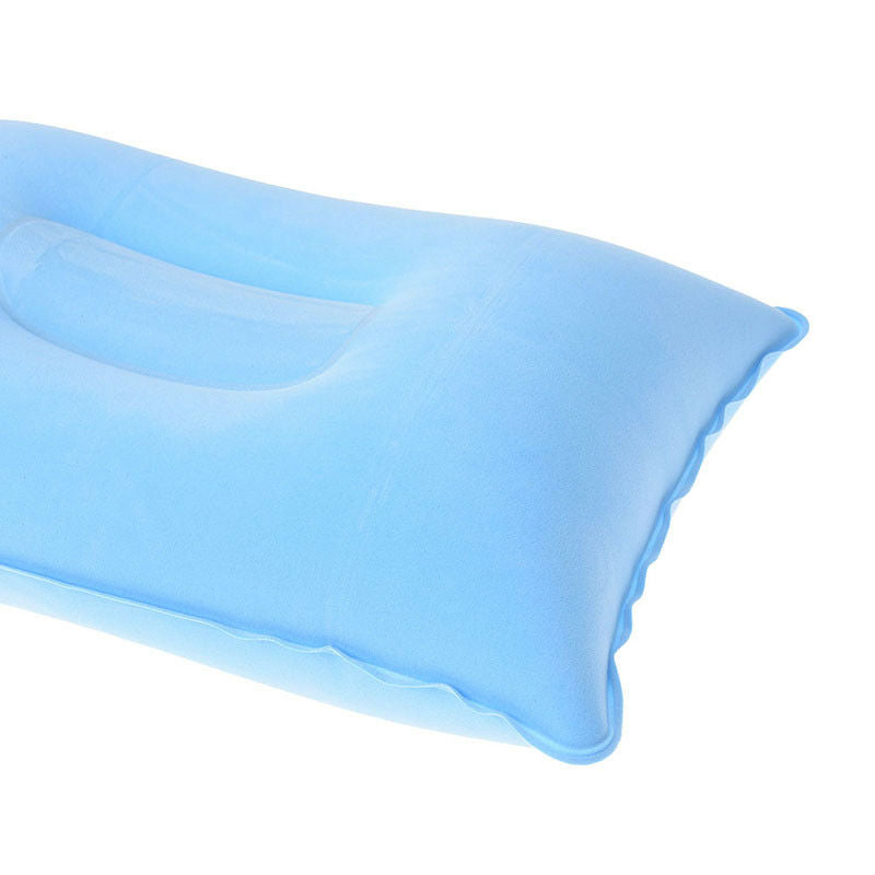 outdoor portable folding air inflatable pillow double sided flocking cush.l8