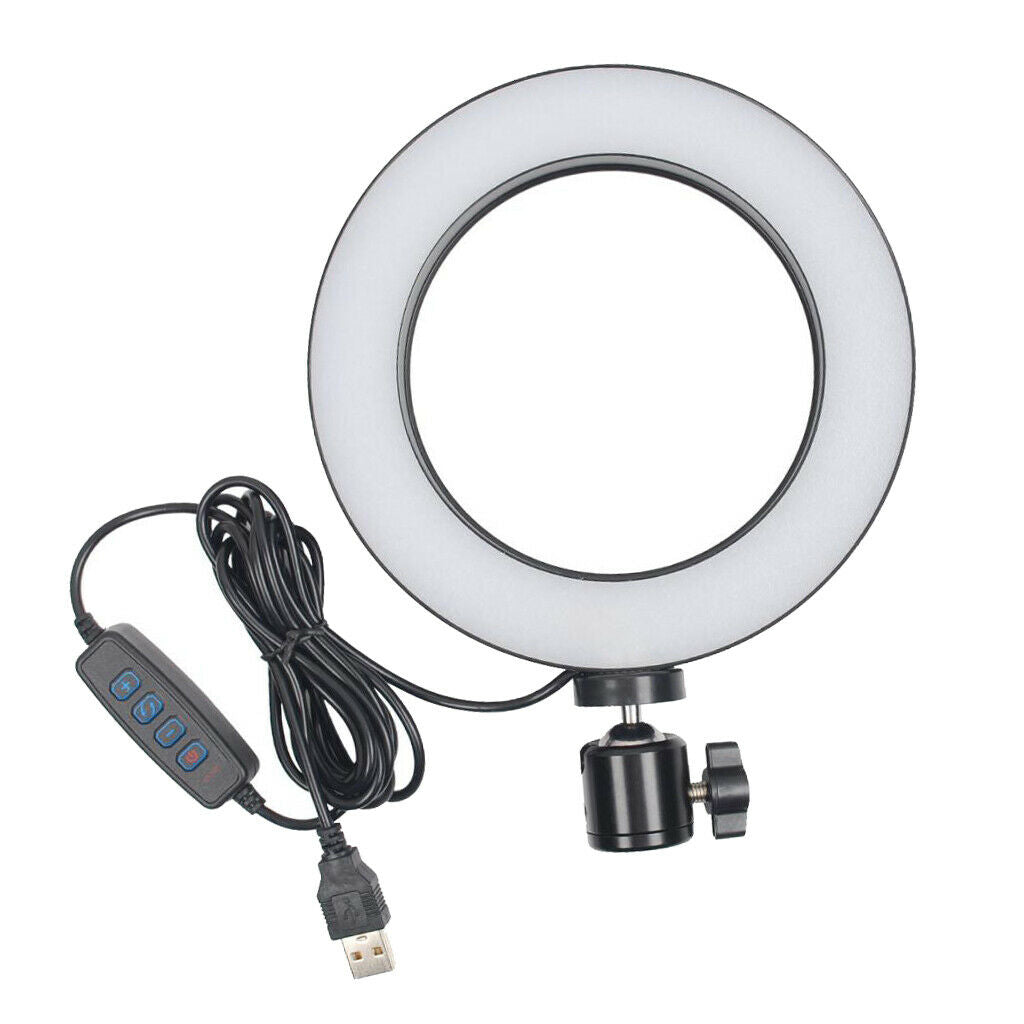 8" Selfie Ring Light for Live Stream/Makeup Desktop Led Camera Ringlight Lamp