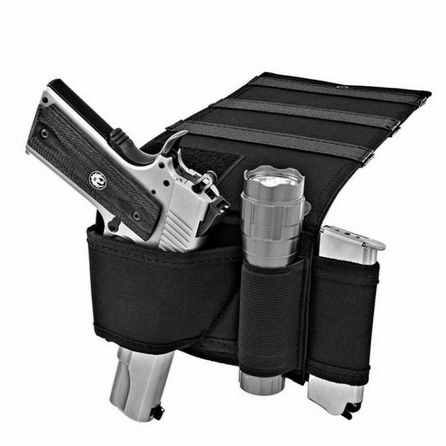 1x Adjustable Under Mattress Bed Seat Auto Car Seat Pistol Handgun Holster Cover