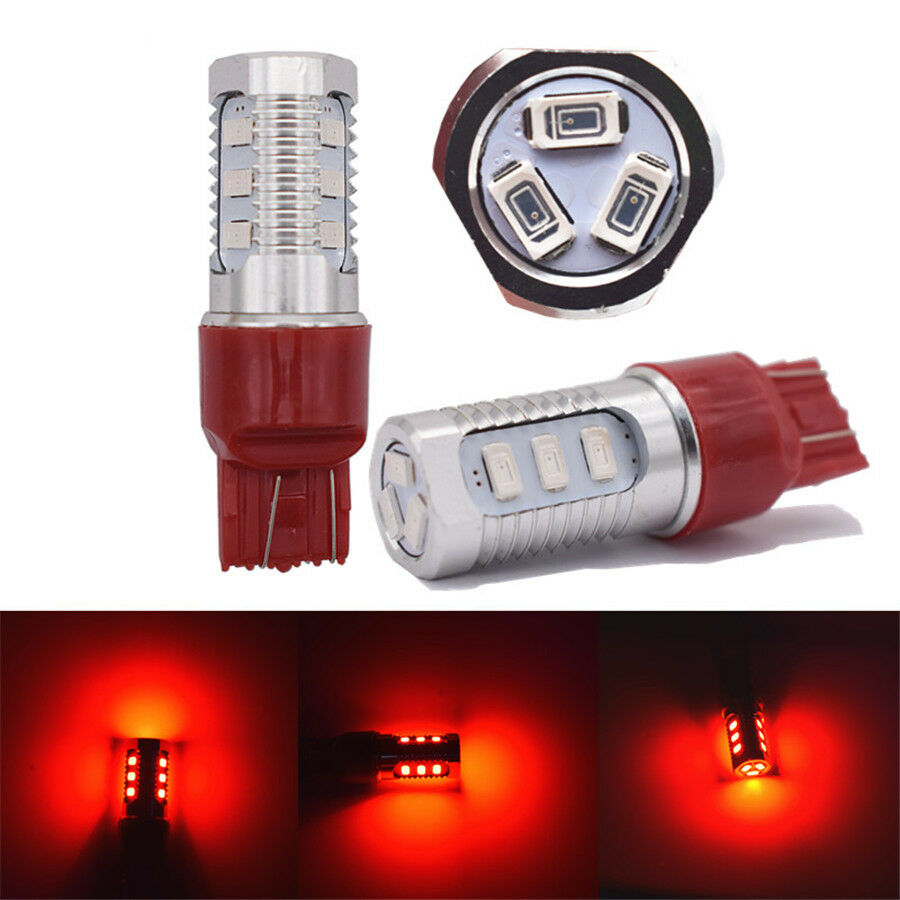 2Pcs T20 7443 LED Flash Lamp For Shift/Brake/Rear Fog/Reversing /Tail Light Bulb