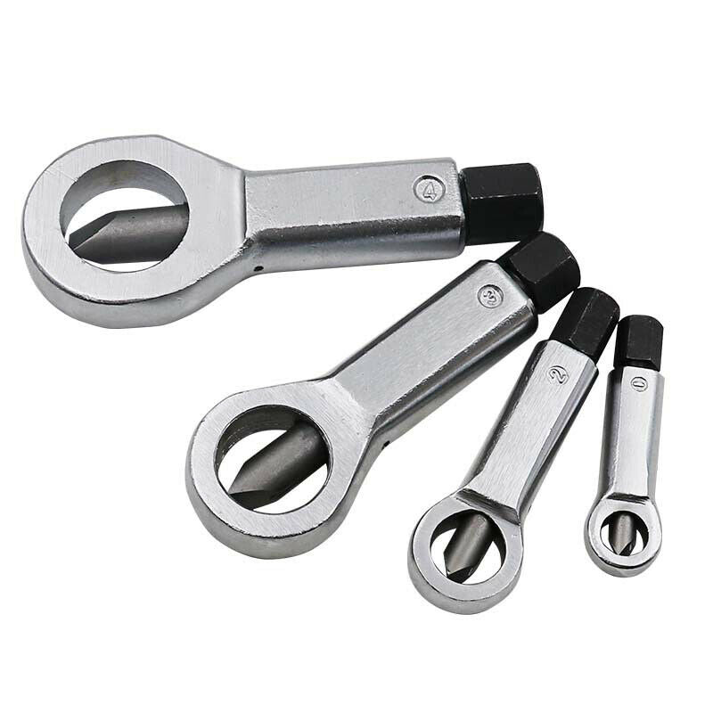 4PCS 9-27mm Manual Pressure Nut Splitter Cracker Breaker Remover Extractor Tool