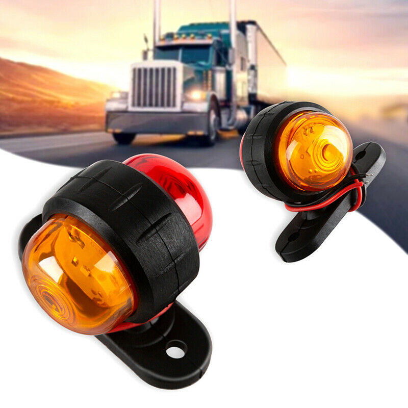 2x Red Amber Corner Side Marker LED Light Outline Lamp Truck Trailer Van BuYXDD