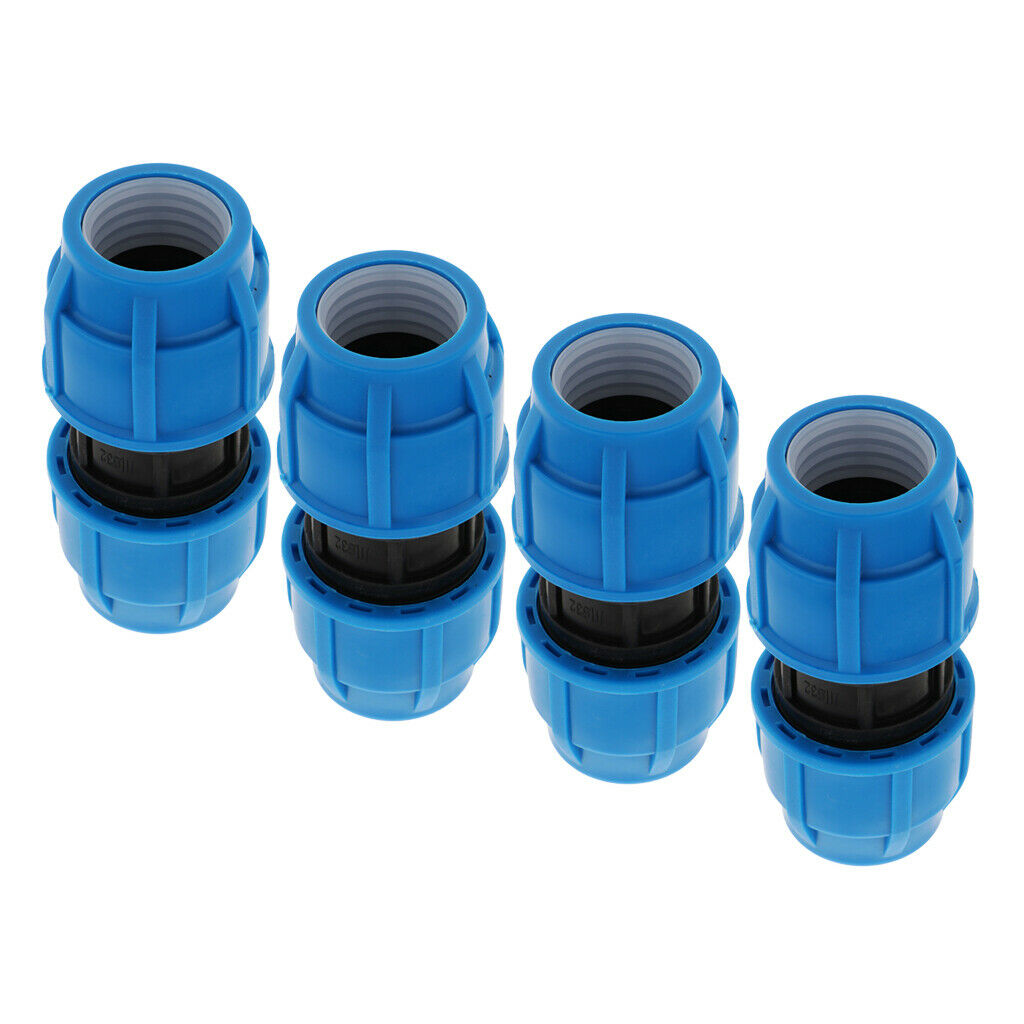 4pcs Water Tube Fittings Straight Union Coupler Irrigation Tube Fittings