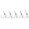 5pcs Lead Weighted Jig Fishing Hooks Worm Crank Hook With Spinners Spoon 7g