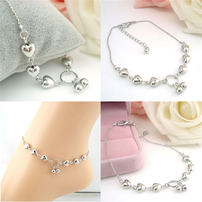 Women Heart Cherries Chain Anklets Bracelet Barefoot SandalsBeach Foot Jewe~Z Rf