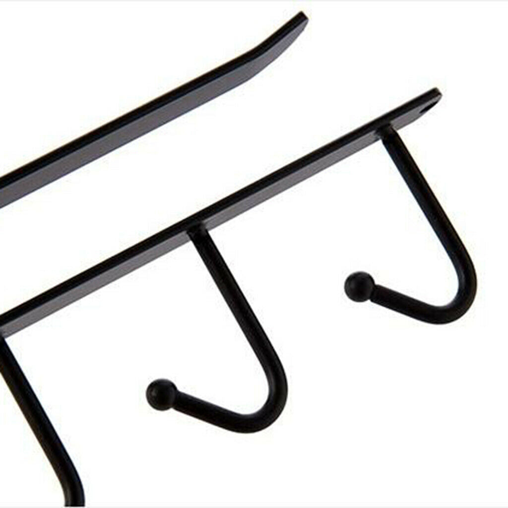 Kitchen Cupboard Storage Shelf Holder 6 Hook Under Cabinet Rack Organiser