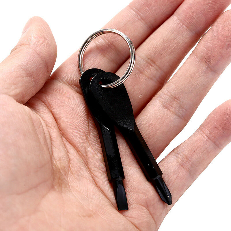 2Pcs Multi Tool Key Ring Screwdriver Outdoor Pocket Tool Set With Keychai.l8