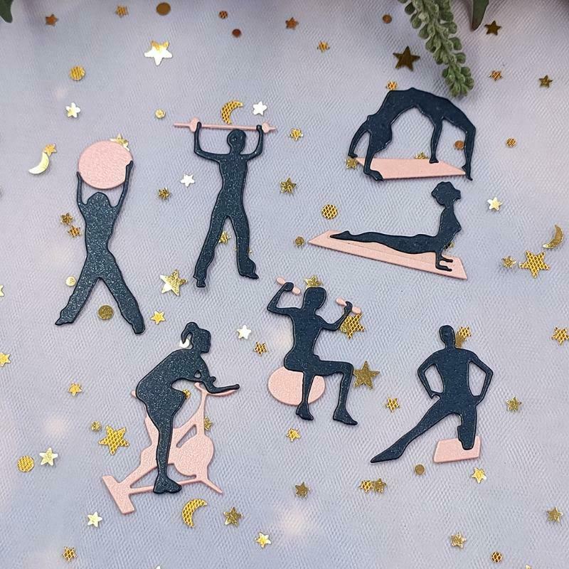 Yoga Exercise Metal Cutting Dies Stencil DIY Scrapbooking Album Paper Card Mold