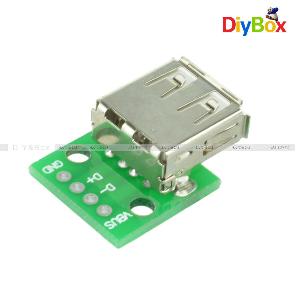 10Pcs Female Type A USB To DIP 2.54MM PCB Board Adapter Converter For Arduino
