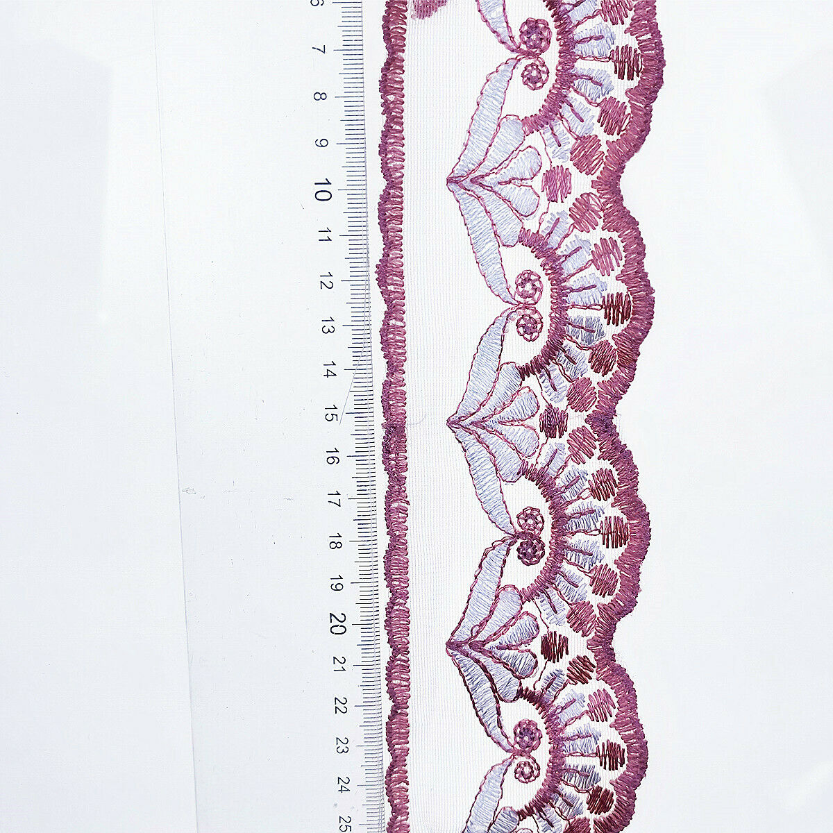 2 Yards Embroidery Lace Trim Flower Tulle Ribbon DIY Clothing Dress Sewing 6.3cm