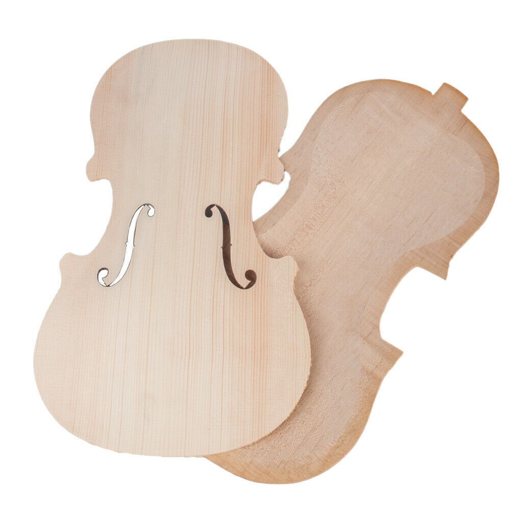 Handmade 4/4 Violin Top Panel with Back Panel for Violinist Luthier DIY