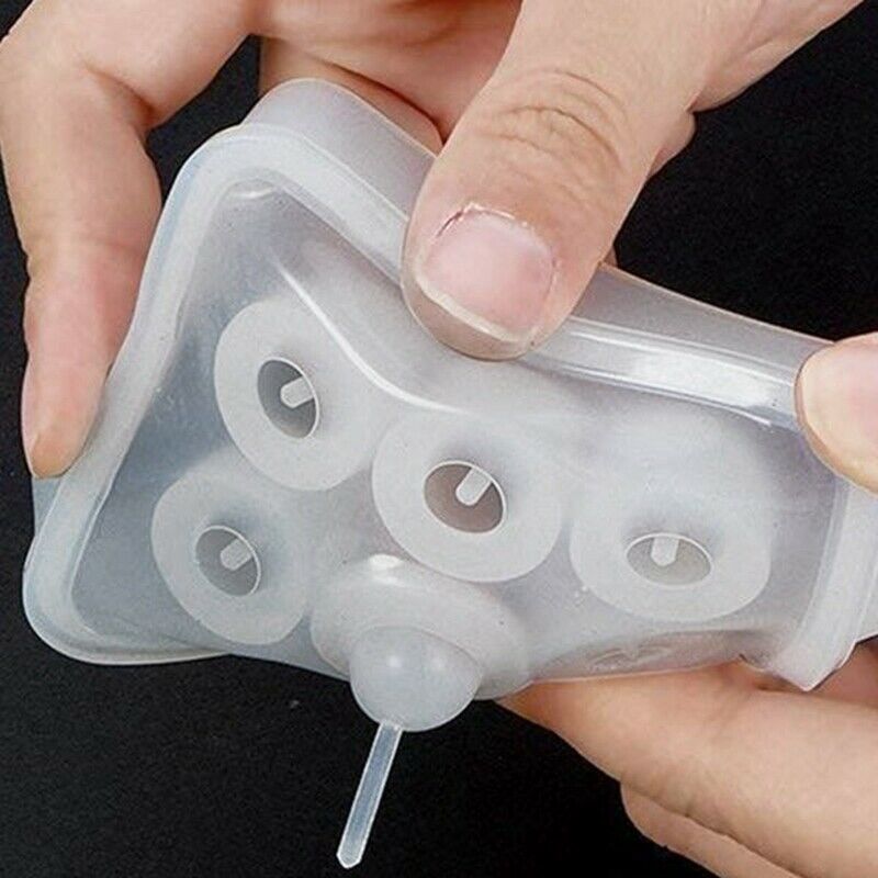 2pcs Sphere Ball Silicone Bead Molds with Holes Round Epoxy for Jewelry,PolymeX3