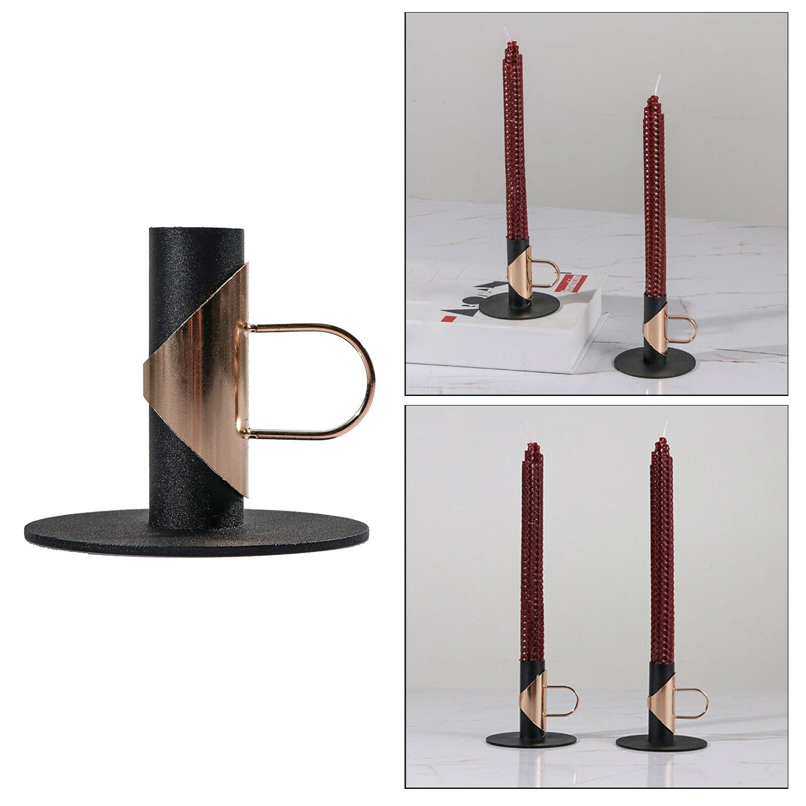 Retro Tea Light Candle Holder Taper Candles Candlesticks Decor Housewarming