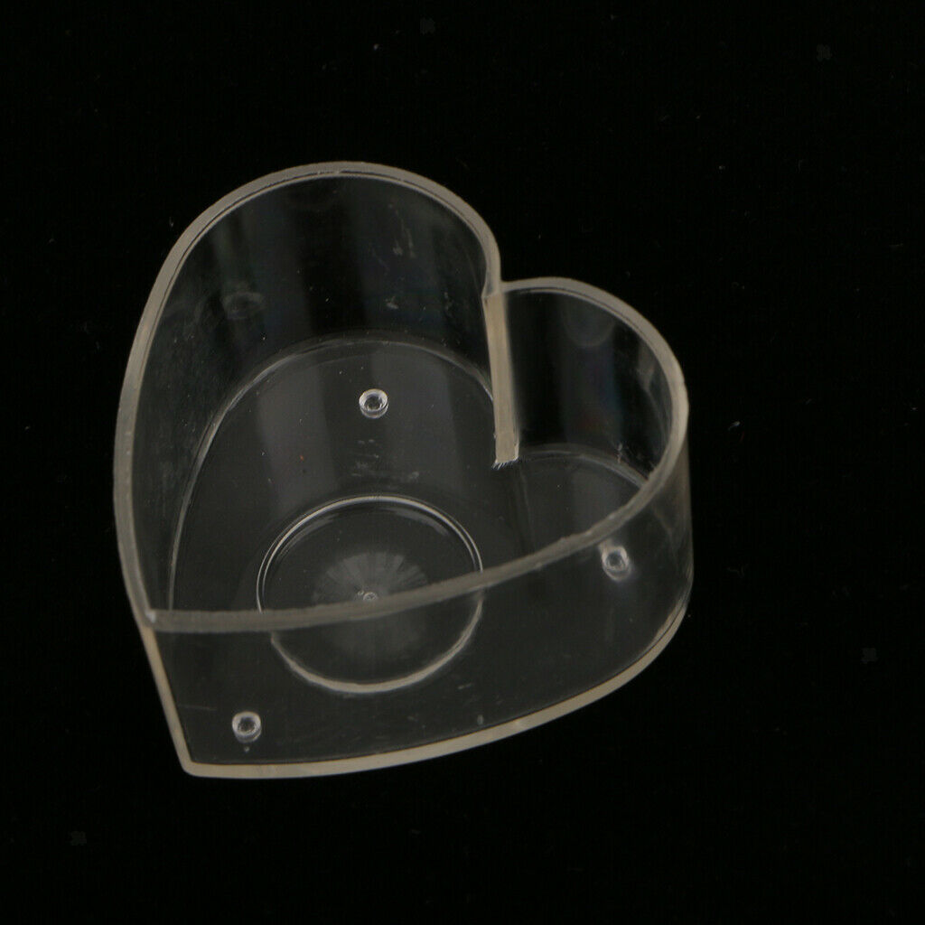 20 Clear Plastic Heart Tealight Cup Empty + 200 Cotton Candle Wicks