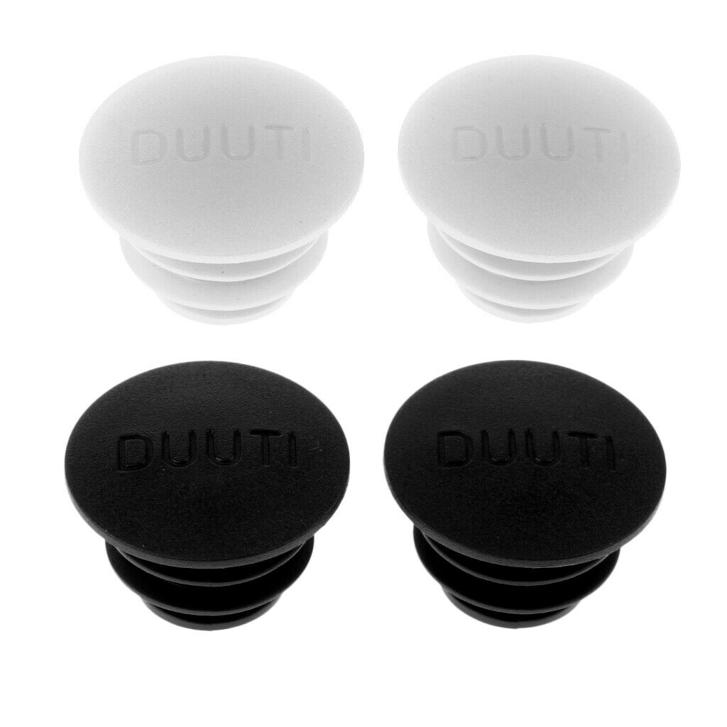 2 Pair Bicycle Handle Bar Plugs, Black & Luminous, Premium PE Grips End Caps