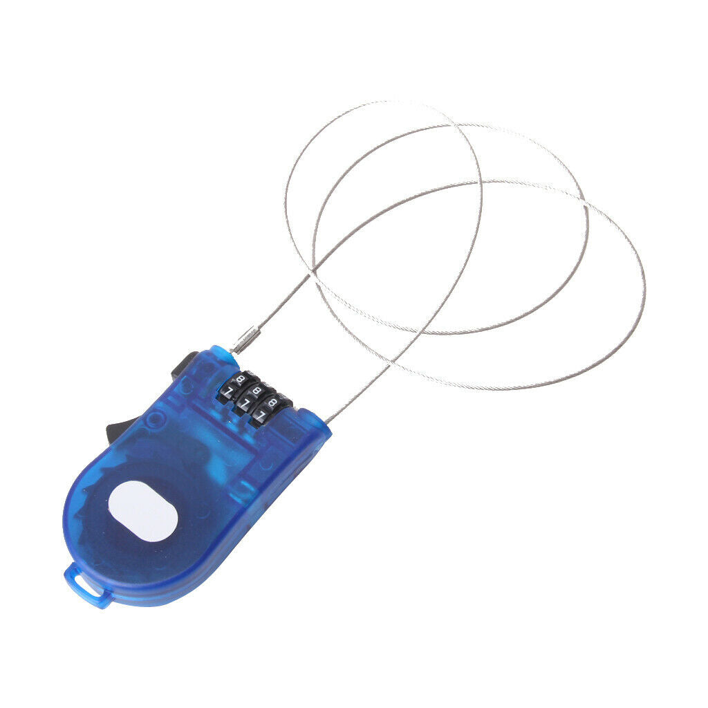 3 Feet Retractable Combination Cable Lock For Bike Bicycle Luggage