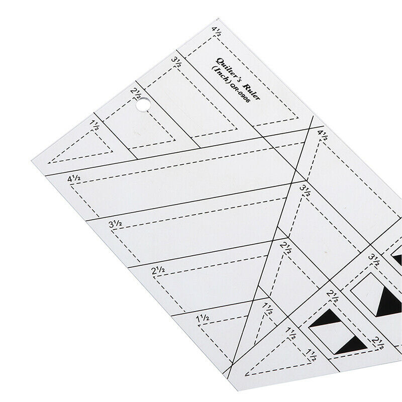 Trapezoid Quilts Plastic Ruler  WIng Patchwork Ruler Tools Tailor Craft DIY_ Qx