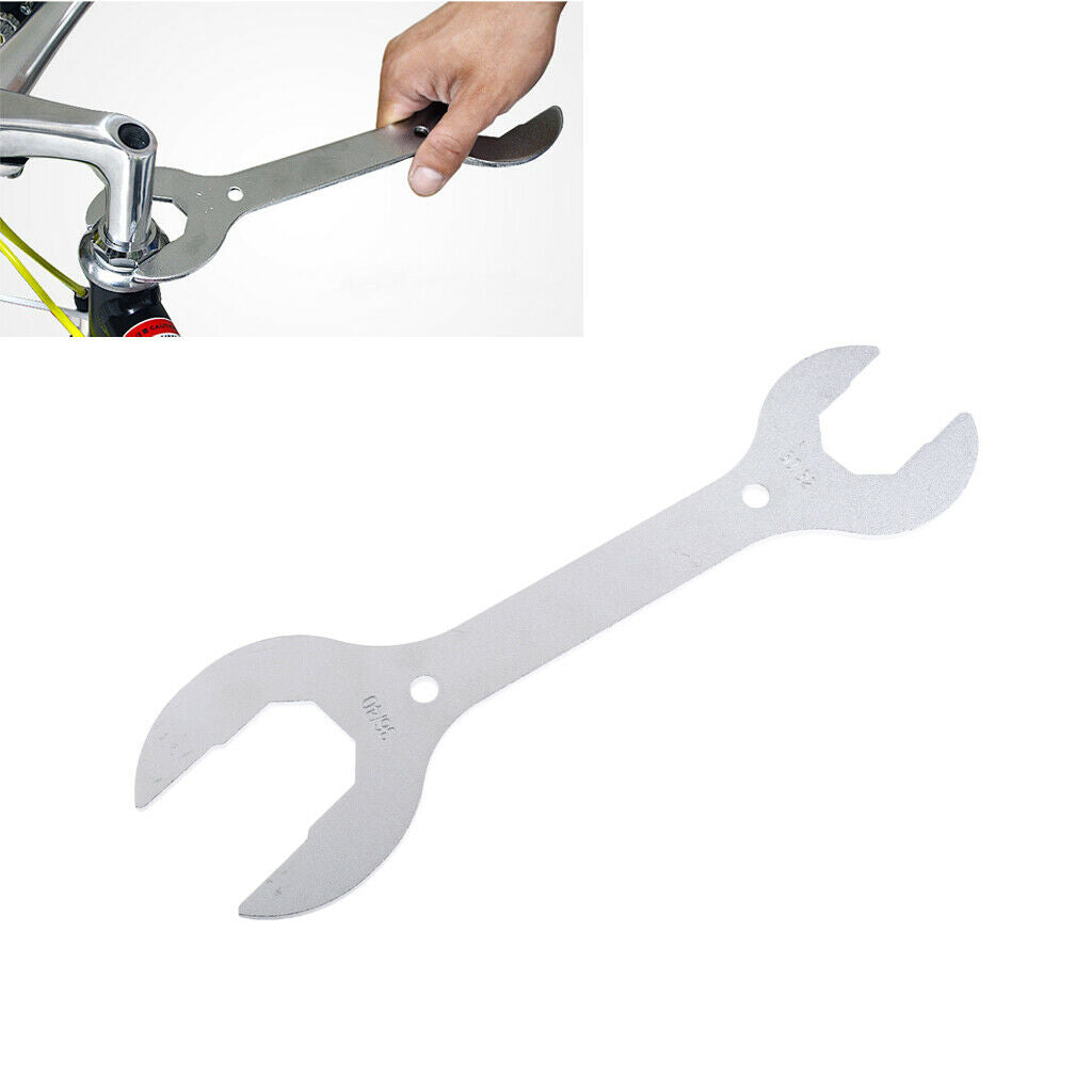 Portable Stainless Steel Bike Headset Wrench Bicycle BB Repair Spanner Kit