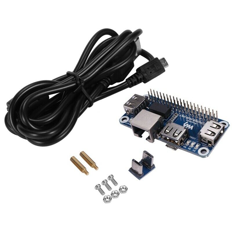 Waveshare Ethernet / USB HUB HAT for Raspberry Pi 1X RJ45 Ethernet Port 3X USBP4