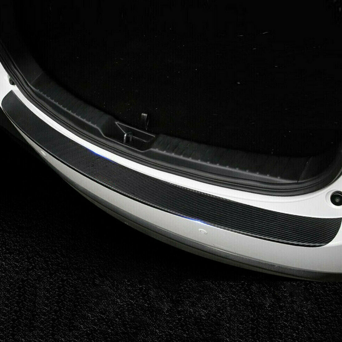 Carbon Fiber Style TPU Rear Bumper Protector Cover Fit For Mazda CX-5 2017-2021