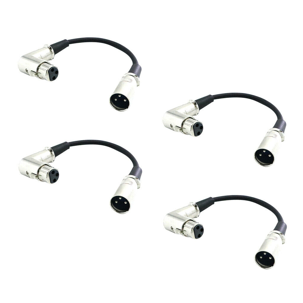 4 X 3 Pin Audio Plug XLR Cable Micphone Microphone  Cable Data