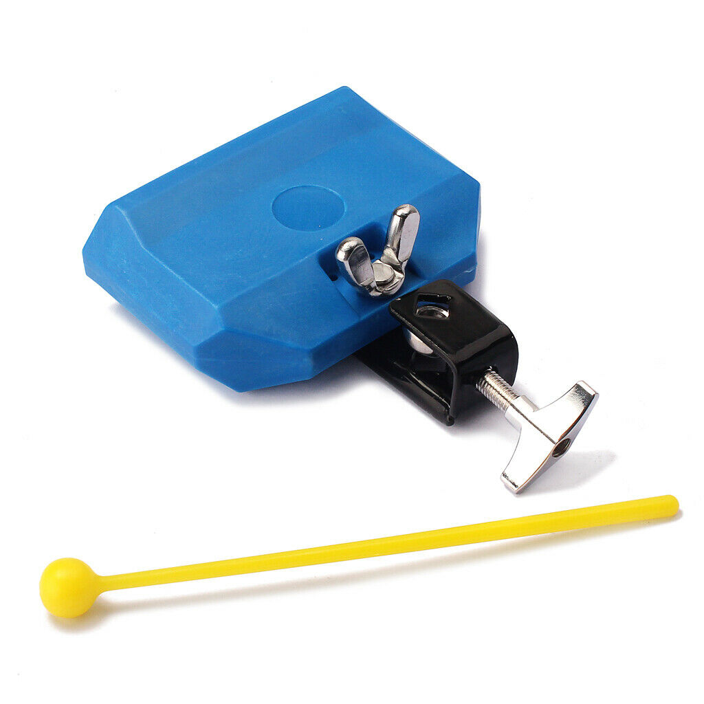 Durable Blue Eco-friendly Plastic Percussion Instruments Jam Block Latin Drum