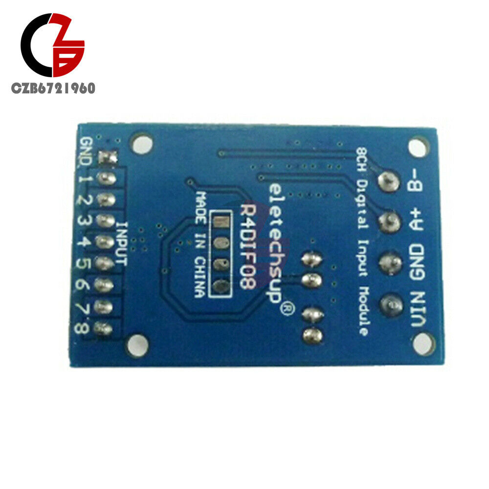 DC 12V 8 Digital to RS485 Acquisition Switch Board Modbus RTU TTL IO PLC Module