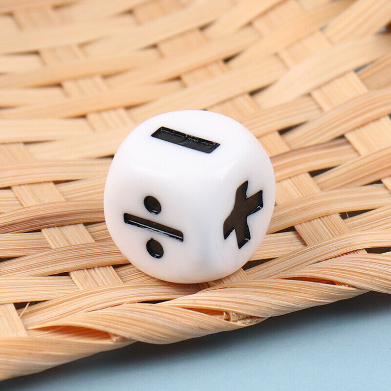 6pcs Addition Subtraction Multiplication Division Symbol Dice Operation P.l8