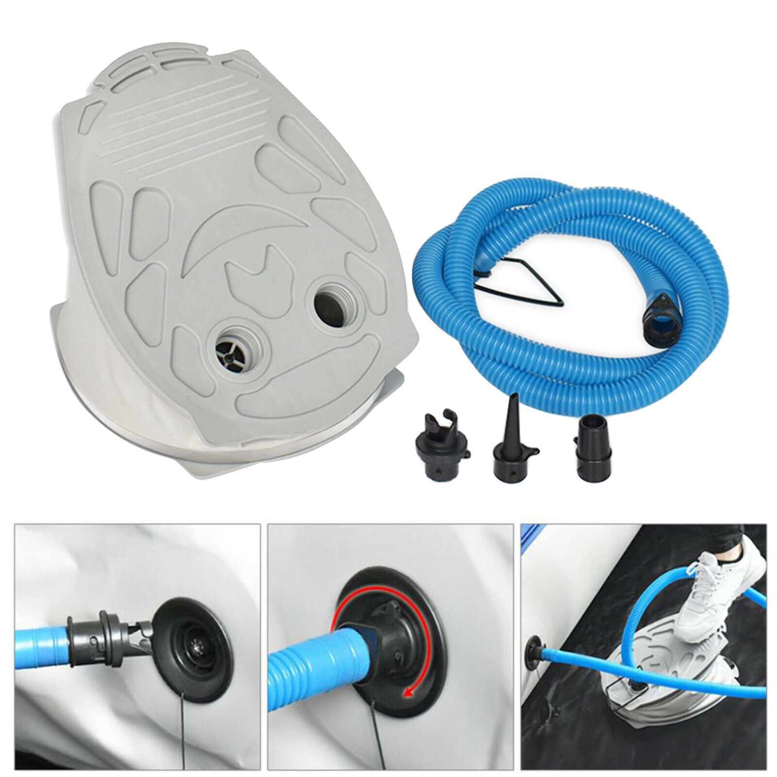 Portable Foot Pump Adapter Inflator for Kayaking Inflatable Boat Kayak Canoe