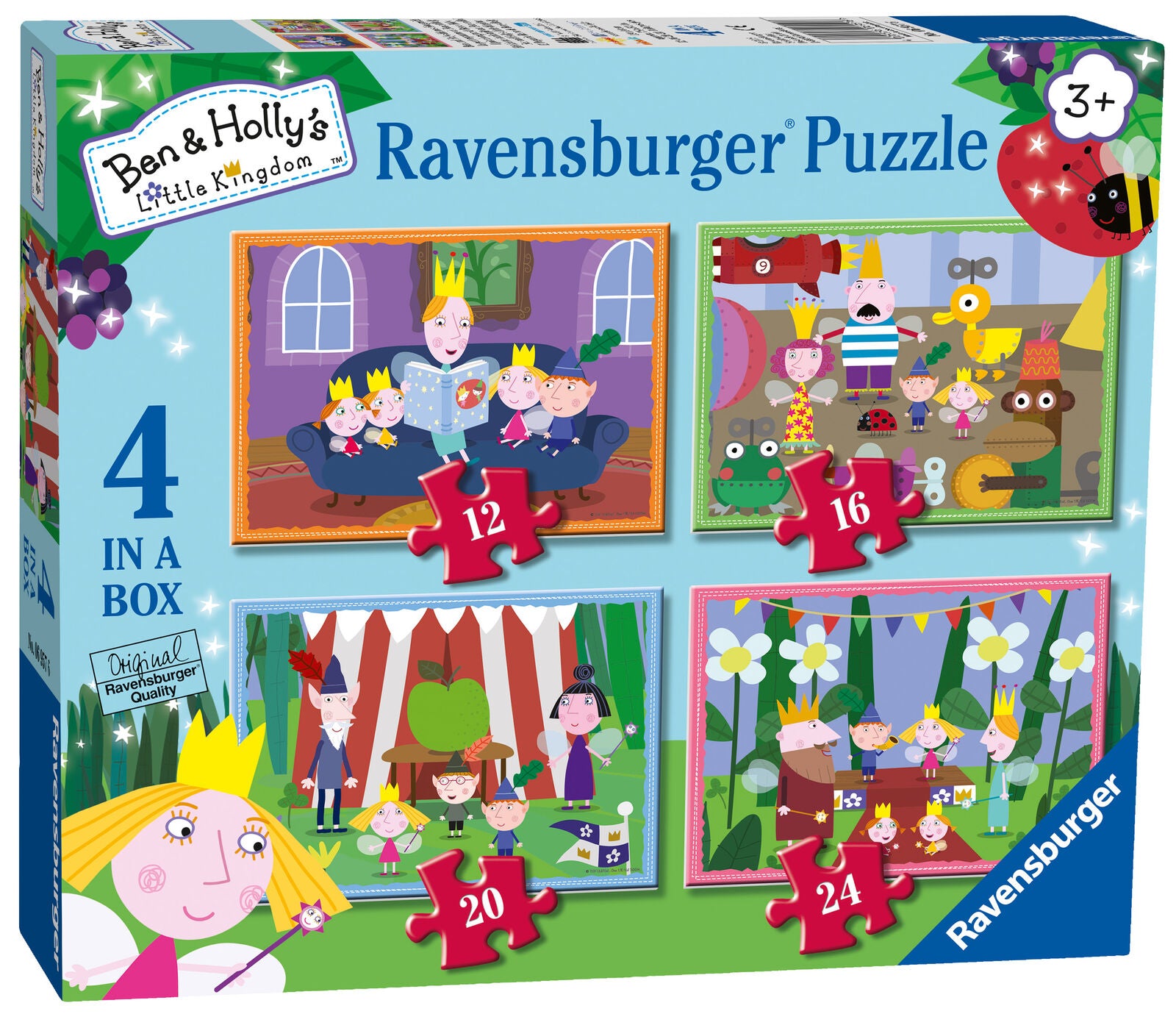 06957 Ravensburger Ben & Holly Jigsaw Puzzle 4 in a Box Childrens Kids 72pc