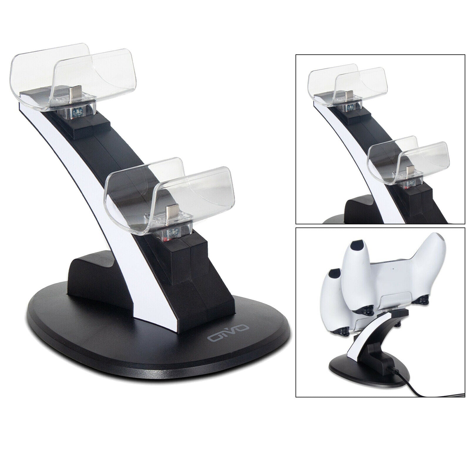 Fast Charging Charging Station Charger Dock Dual for PS5 Black
